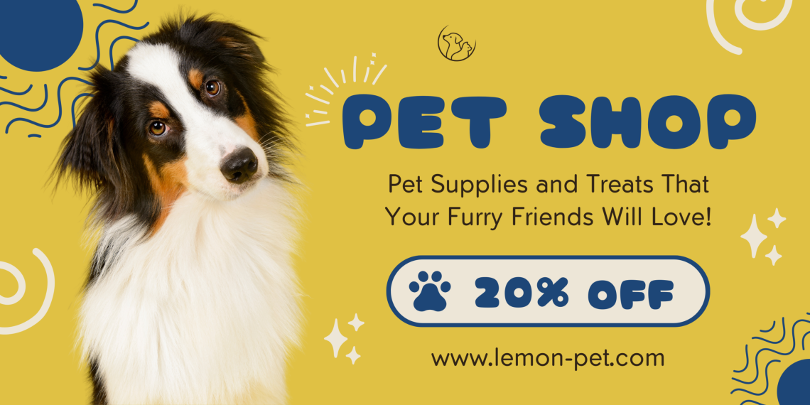 Blue And Yellow Illustrative Playful Pet Show Banner